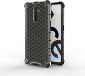 Voor OPPO Realme X2 Pro Shockproof Honeycomb PC + TPU Case (grijs)