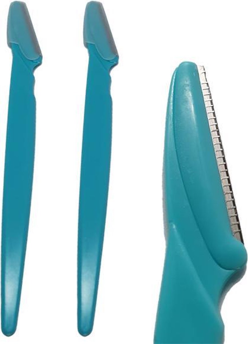 Scheermes Gezicht - Blauw 2 Stuks - Scheermes Lippen - Scheermes Intieme Streek - Wenkbrauw Trimmer - Scheermes Wenkbrauw - Wenkbrauw Epileren - oDaani