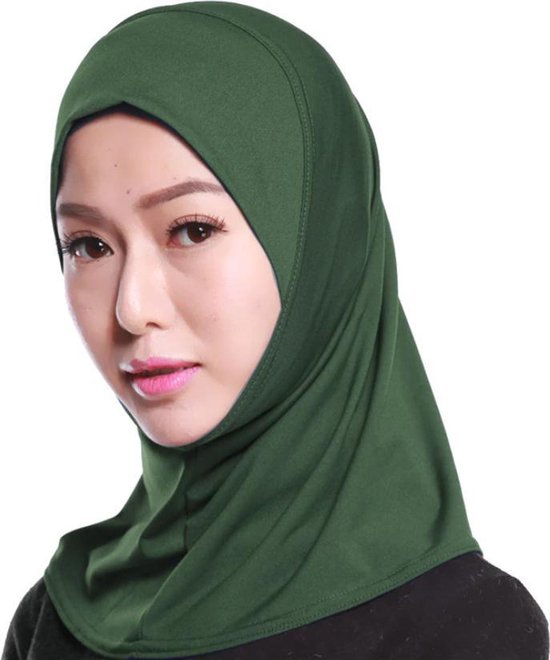 Cabantis Hijab Schouderlengte|Hoofddoek|Islamitisch|Muts|Donkergroen |  bol.com