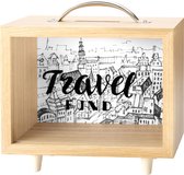 Spesely® Spaarpot in de vorm van een koffer voor volwassenen en kinderen - gepersonaliseerd cadeau - thema reizen