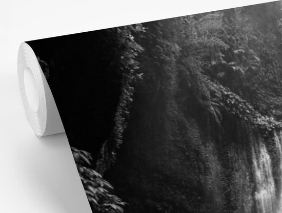 Papier peint - Papier peint photo Wallpaper Indonesia - Cascade - Zwart - Wit - Largeur 600 cm x hauteur 400 cm
