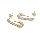 Bukuri Jewelry - veiligheidsspeld oorbellen goudkleurig Oorbellen dames | Oorstekers | gouden veiligheidsspeld |