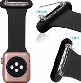 Siliconen Bandje Met Clip Geschikt Voor Apple Watch Series 1/2/3/4/5/6/SE 42/44 mm - iWatch Zusterhorloge band Voor Verpleegkundigen/Dokters/Ziekenhuis/Thuiszorg Personeel - Horlog