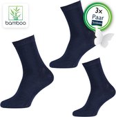 Bamboe sokken Navy (3 Paar) | Sokken heren sokken van bamboe | Maat 43-46 - Gratis verzending