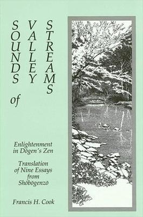 Boek "Sounds of Valley Streams", met een tekening van een kabbelend beekje in een bosrijke omgeving.
