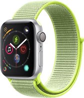 Nylon watch bandje - Geel - 42/44mm - M/L - Series 1 2 3 4 5 6 SE - Geschikt voor Apple Watch