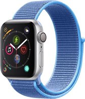 Nylon watch bandje - Blauw - 42/44mm - M/L - Series 1 2 3 4 5 6 SE - Geschikt voor Apple Watch