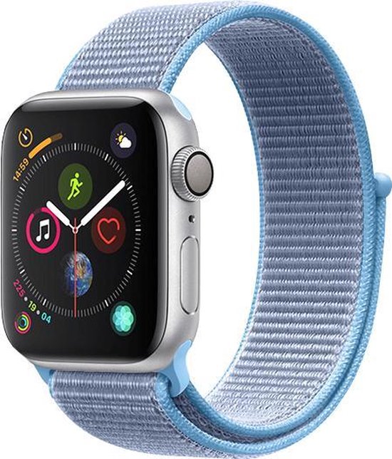 Nylon watch bandje - Blauw - 38/40mm - M/L - Series 1 2 3 4 5 6 SE -  Geschikt voor | bol.com