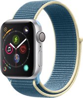 Nylon bandje - 38/40mm - Series 1 2 3 4 5 6 SE - M/L - Blauw / Geel - Geschikt voor Apple Watch