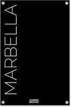 Tuinposter Marbella | 70x100 cm | PVC | Zwart / Wit | Outdoor | Poster | Maison Boho