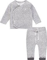 Noppies Unisex Set(2delig) Shirt en Broekje Wit Grijs - Maat 44