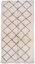 Handgeweven Berber Tapijt ''Beni Ourain'' - 320 x 160 cm - Uniek en handgemaakt - Hoogpolig vloerkleed, runner