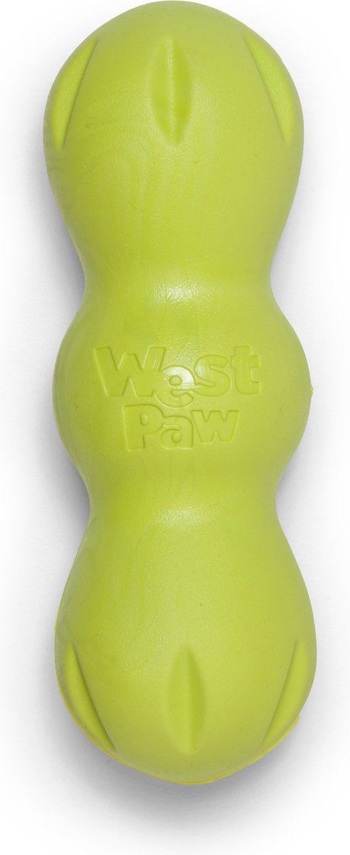 Bol.com West Paw Rumpus Zogoflex - Extra Strek Kauw Speelgoed Hond - Drijvend - Groen - Small - 13 cm aanbieding