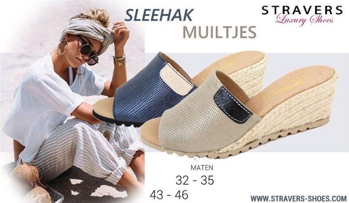 Stravers - Muiltjes met Sleehak Maat 32 Kleine Maten Dames Slippers  Sleehakken | bol