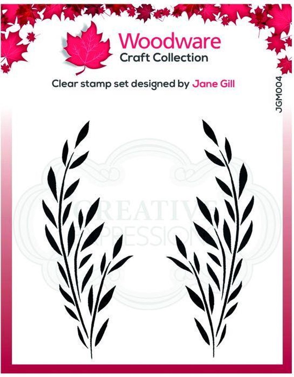 Woodware Clear stempel singles Bethany leaf