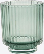Point-vergule - Theelichthouder glas groen - 10cm