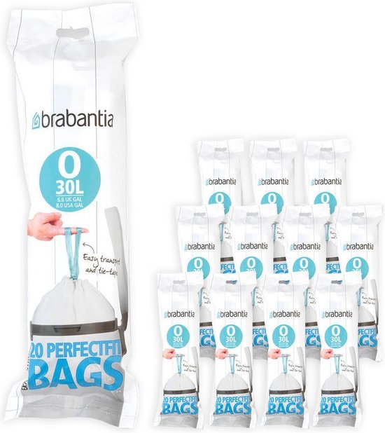 Brabantia sac poubelle 12 litres code X - Boîte 12 x 20 pièces