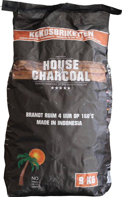 Foto: House of charcoal premium kokosbriketten 9 kg