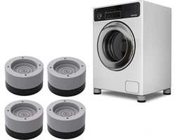 Boasty Wasmachine Verhoger 6CM - Antislip Wasmachine Voeten - Trillingsdempers Wasmachine - Geluidsdemper Wasmachine - Anti Vibratie Wasmachine - Anti Vibratie Pads - Wasdroger Verhoger - Koelkast Verhoger - kerstcadeau