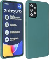 Samsung Galaxy A72 & Galaxy A72 5G Hoesje Fashion Backcover Telefoonhoesje Donker Groen