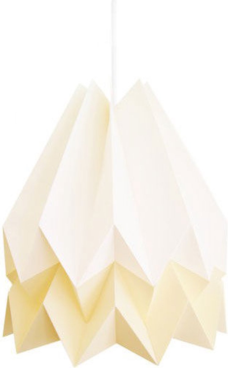 Origami Duo lampenkap - Papier - Ø30 cm - Wit en geel