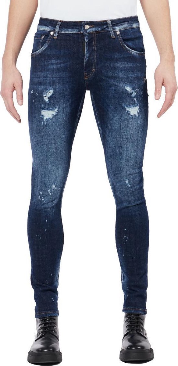 My Brand - Dark Denim Faded Jeans - Blauw - Maat: 32
