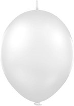 Doorknoopballon wit