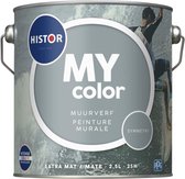 Histor MY Color Muurverf Extra Mat - Reinigbaar - Extra Dekkend - 2.5L - Symmetry - Grijs