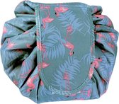 Fako Fashion® - Pochette Voyage Magic - cosmétique sac de rangement - Maquillage système de stockage - Trousse de toilette - Sac Voyage - Cosmétiques Accessoires de vêtements pour bébé Organisateur - Handy Bag Toiletry - Flamingo Grijs