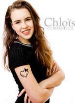 Chloïs Inktattooset Girl Power - Chloïs Cosmetics - Inkt Tattoo - Black Tattoo - Net echte Tattoo - 15 sjablonen - 18 Tattoos - 7 ml Veilige Tattoo Inkt - Nep tattoo - Kinderen en Volwassenen