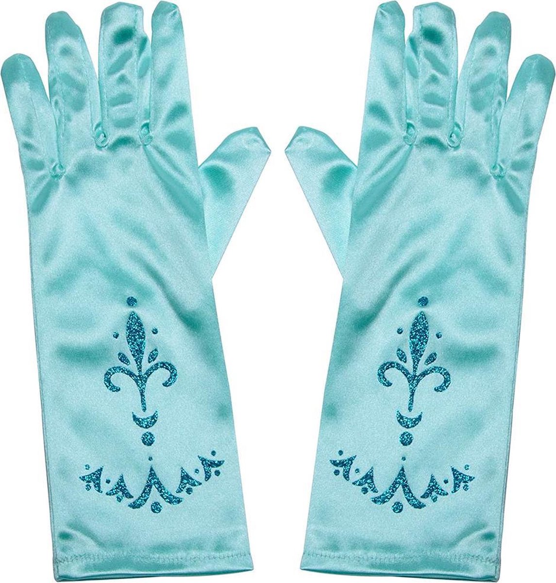 Afbeelding van product Het Betere Merk  speelgoed meisjes - Elsa / Anna blauwe handschoenen voor bij je frozen jurk - prinsessen verkleedkleding