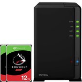 Synology DS218play Ironwolf 24TB (2x 12TB) - NAS