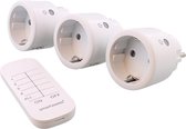 Smartwares Schakelset met afstandsbediening - 3 mini schakelaars met 4-kanaals afstandsbediening - 2300 W