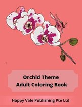 Orchid Theme Adult Coloring Book