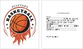 Uitnodiging feestje basketbal  | 10 Stuks Verjaardag Uitnodigingskaartjes Basketbal - Uitnodigingskaarten - Verjaardagsfeest - Themafeest
