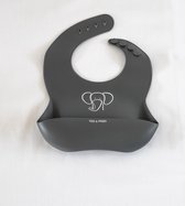 Siliconen slab grijs met olifant |BPA vrij | Foodgrade Siliconen | Vaatwasser bestendig
