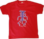 Anha'Lore Designs - Alien - Kinder t-shirt - Rood - 9/11j (140)