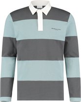 Ballin Amsterdam -  Heren Slim Fit    Polo  - Grijs - Maat XS
