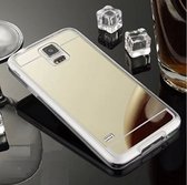 Mooi siliconen hoesje geschikt voor de Galaxy S5/S5 Plus/S5 Neo met spiegel achterkant voor een optimale bescherming, goud