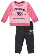 DC Universum Superbaby | 2-delige kledingset | Roze & Donkergrijs | 74 cm | 12 maanden | Polyester