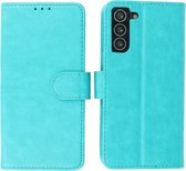 Samsung Galaxy S21 Hoesje - Book Case Telefoonhoesje - Kaarthouder Portemonnee Hoesje - Wallet Cases - Geschikt voor Samsung Galaxy S21 - Groen