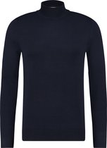 Purewhite -  Heren Regular Fit  Essential Trui  - Blauw - Maat L