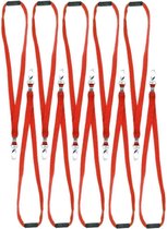 Longes rouges avec fermoir de sécurité et crochet en métal 10 pièces - Longes Breakaway Lanyards