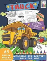 Truck Coloring And Activity Book For Kids