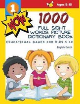 1000 Full Sight Words Picture Dictionary Book English Dutch Educational Games for Kids 5 10