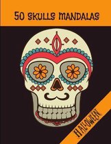 50 skulls mandalas - Halloween