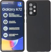 Hoesje Geschikt voor Samsung Galaxy A72 / 5G - Fashion Telefoonhoesje Backcover - Siliconen Hoesje - Zwart
