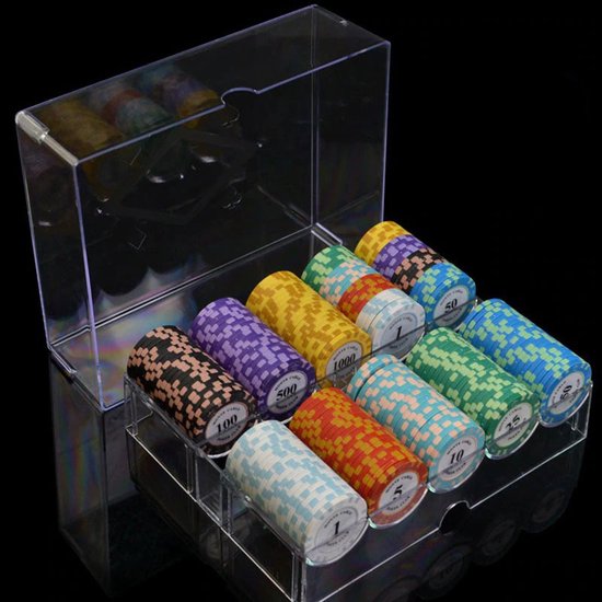 Jetons Casino Maison POKEO Rouleau De 25 Jetons Deluxe 5 Jetons Poker Pokeo Deluxe 5 Dollars