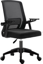 Tech Supplies - Ergonomische Bureaustoel - Bureaustoelen voor volwassenen - Business Office Chair – Verstelbare Armsteunen - Zwart
