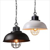 Vintage Metal Industrial Kroonluchter, Industriële Retro Hanglamp Licht plafond verlichting Kroonluchter 1-licht met ketting (33cm, Zwart)